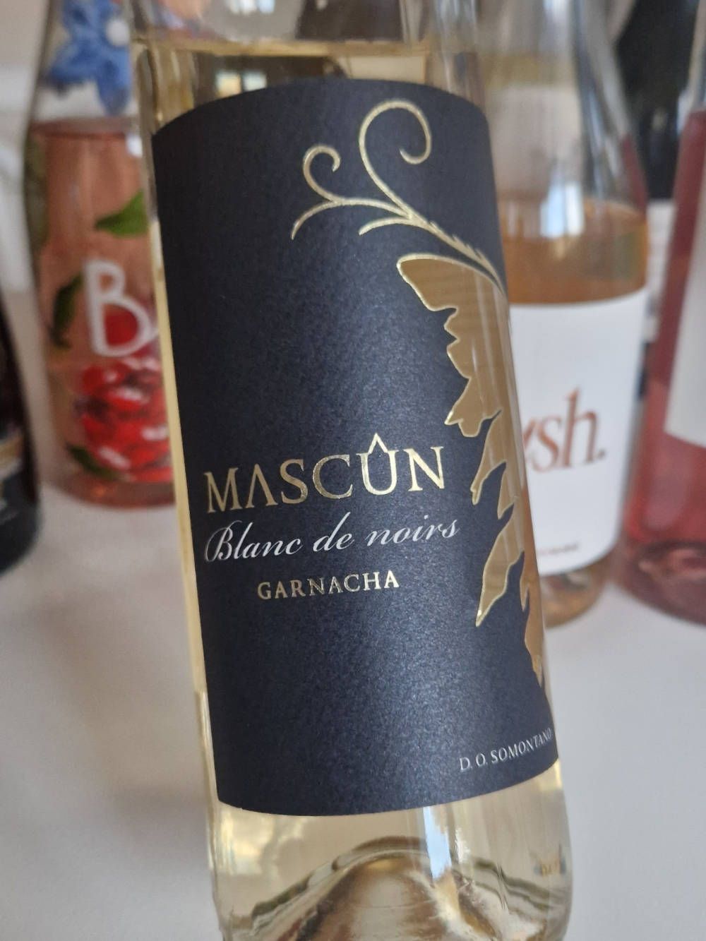 Das Etikett einer Flascha spanischen Weins