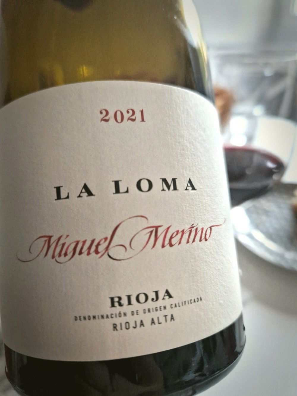 Etikett einer Flasche Wein