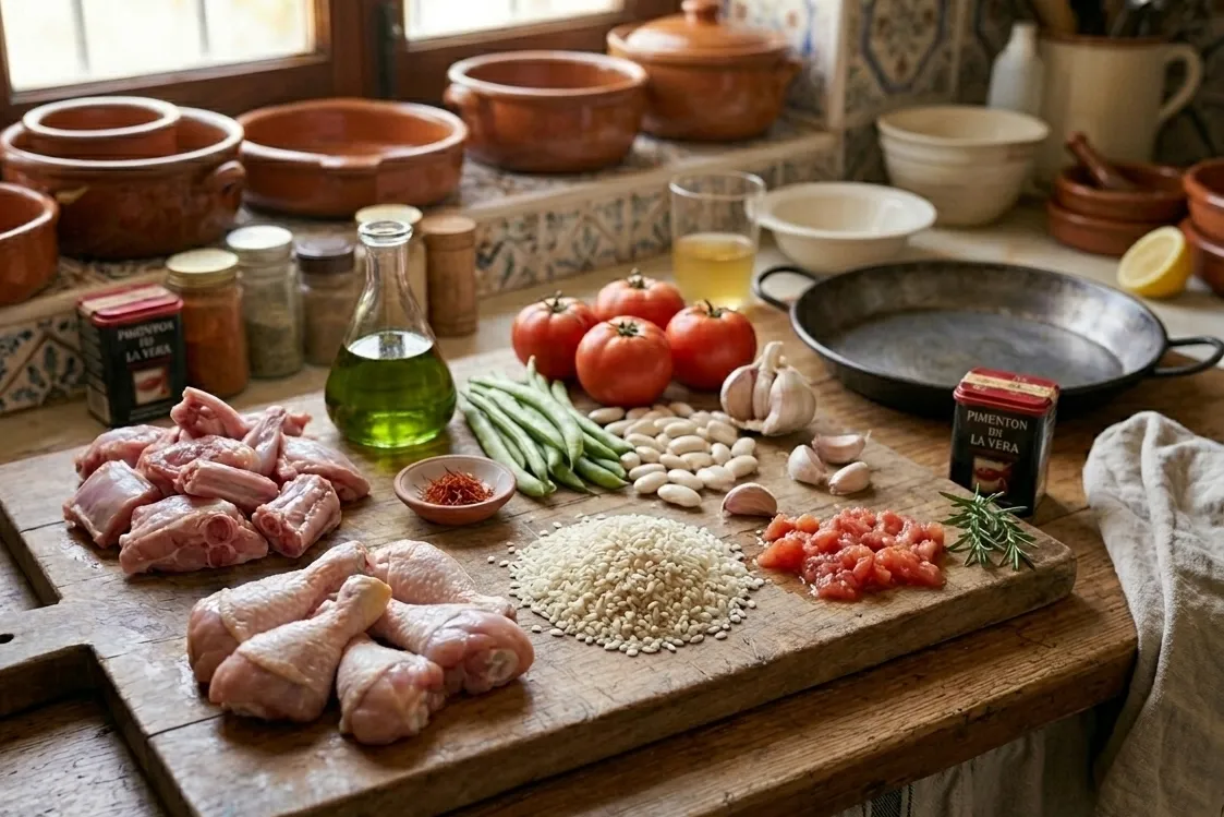 Paella Valenciana: das Original-Rezept mit Hähnchen und Kaninchen