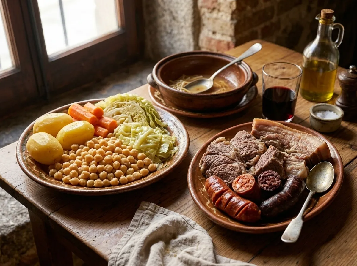 Cocido Madrileño Rezept: Kichererbseneintopf aus Madrid in drei Gängen