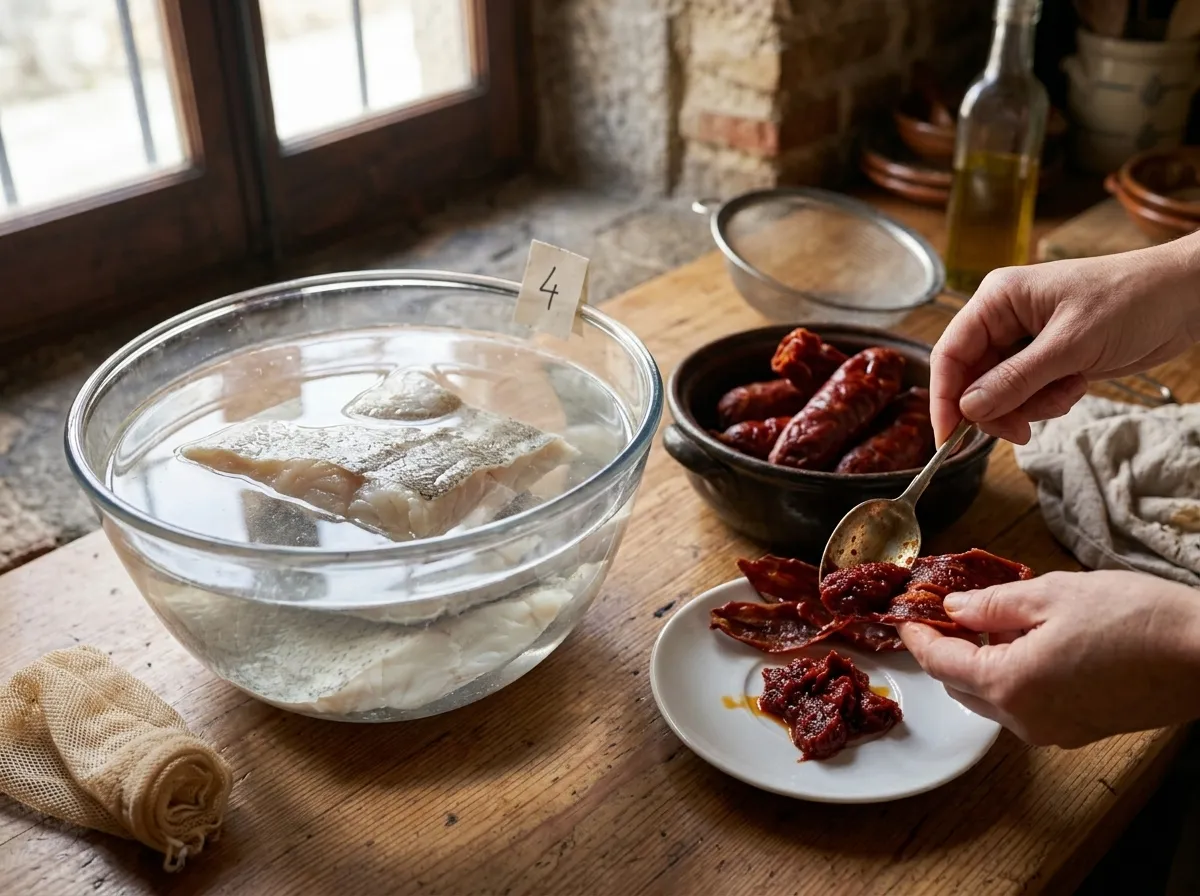 Bacalao a la Vizcaína Rezept: Kabeljau baskische Art