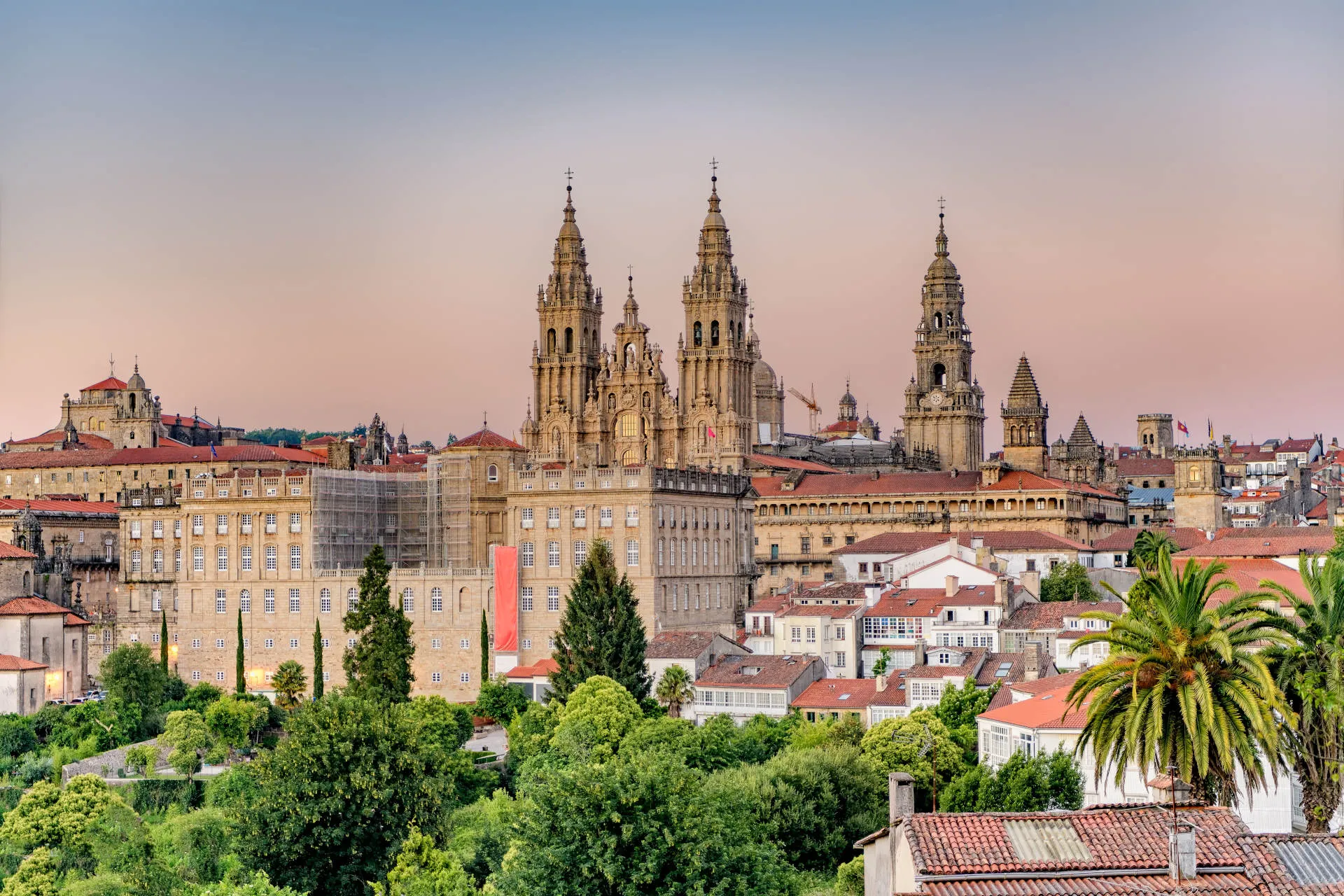 Blick auf Santiago de Compostela in Galicien