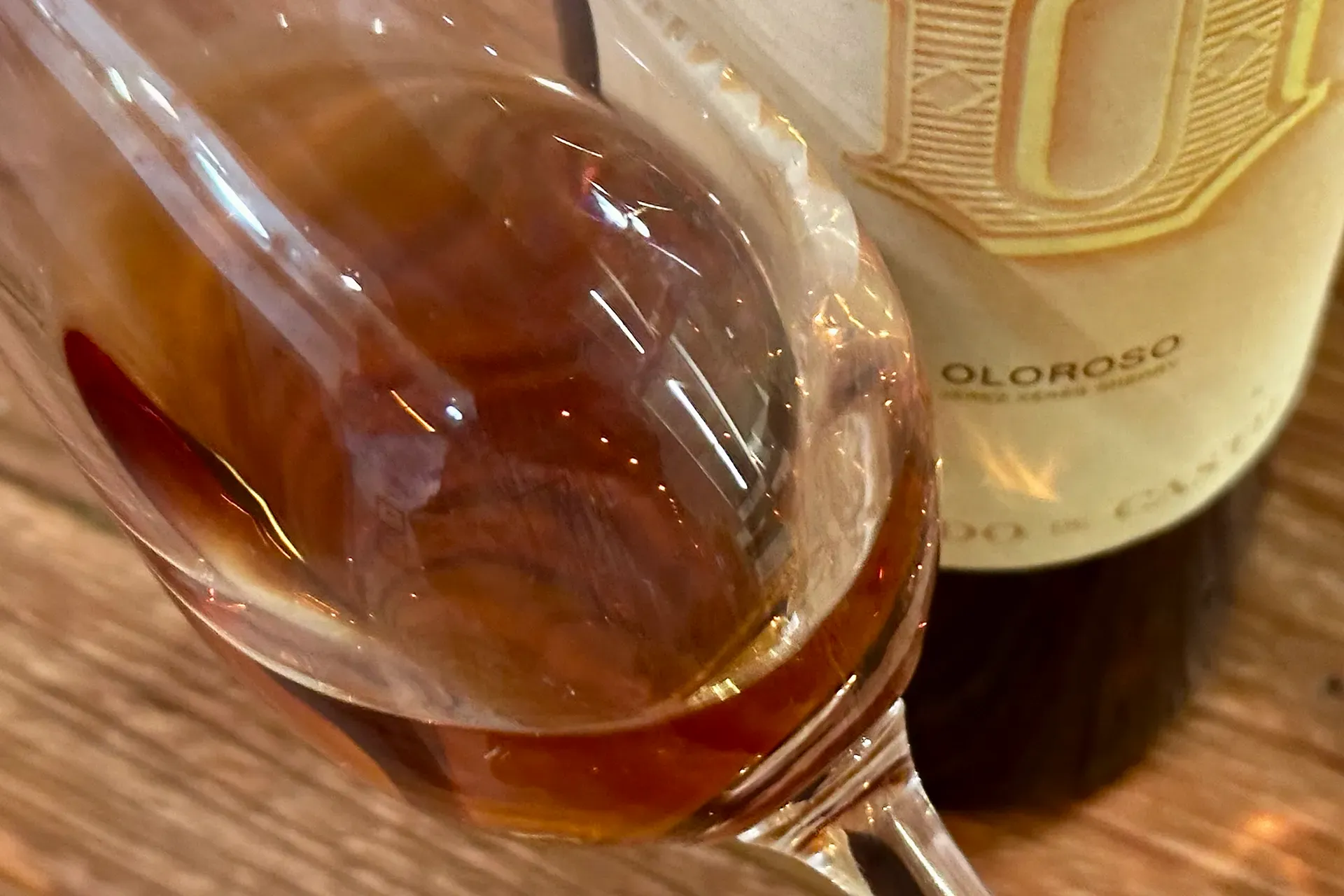 Glas mit Oloroso Sherry