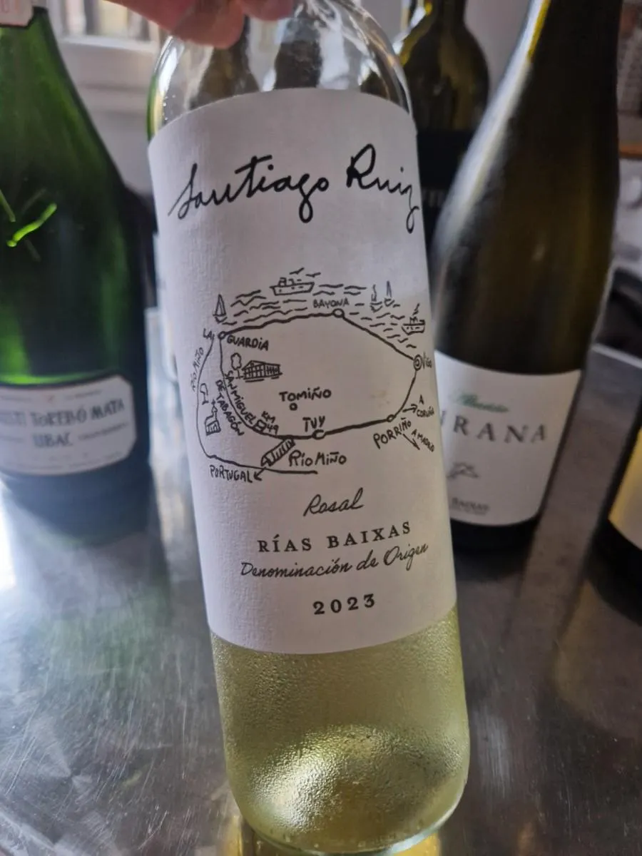 Eine Flasche Weißwein