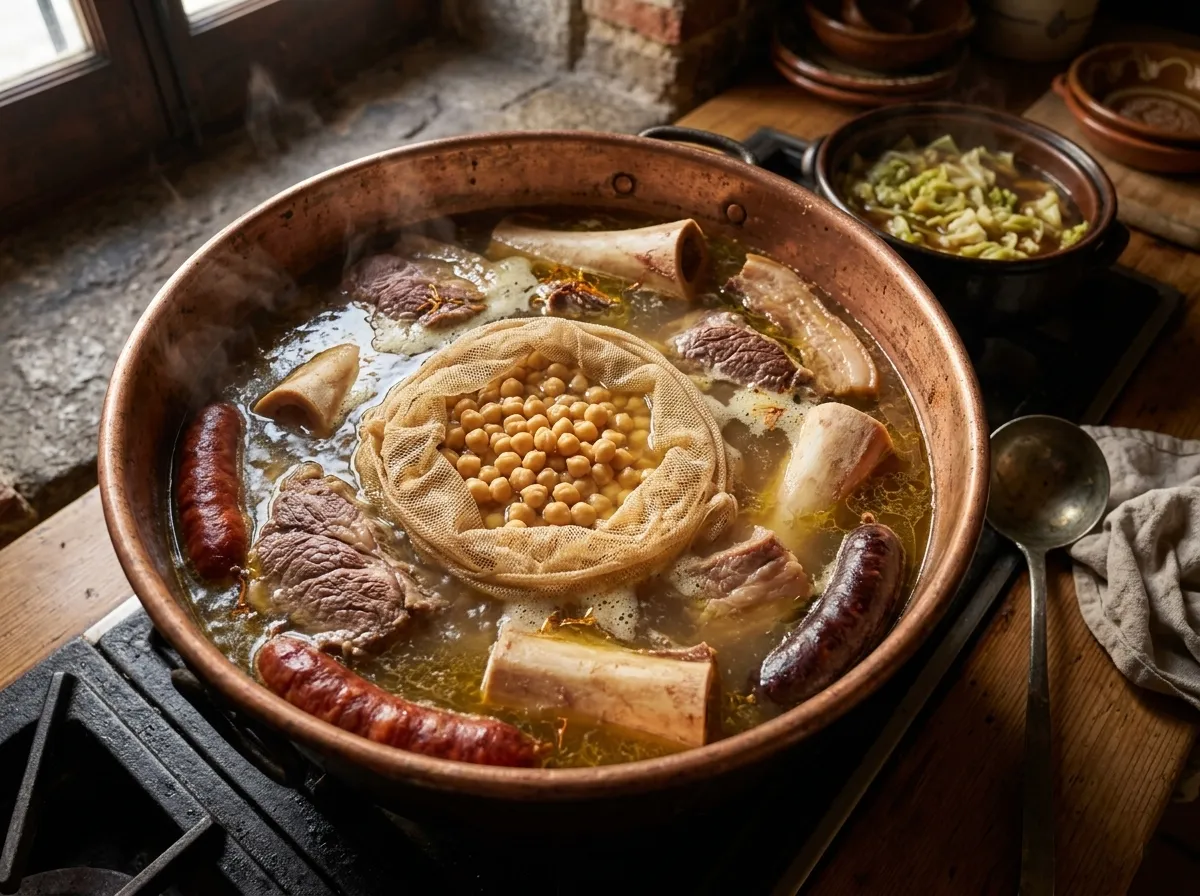 Cocido Madrileño Rezept: Kichererbseneintopf aus Madrid in drei Gängen