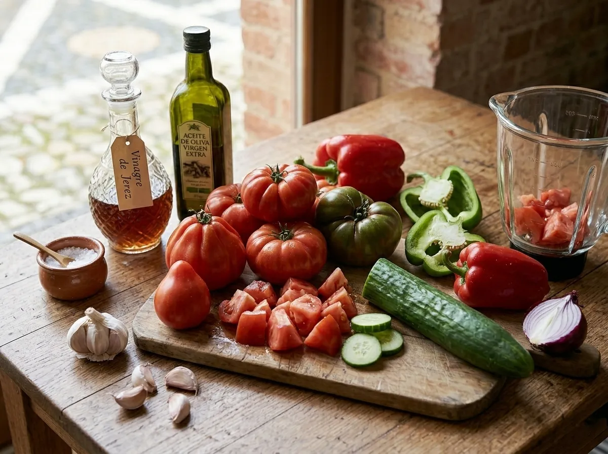 Gazpacho Andaluz Rezept: Andalusiens eiskalte Sommersuppe