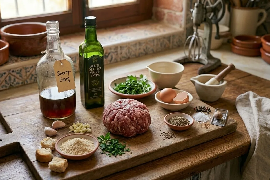 Albóndigas Rezept: Spanische Hackbällchen in Safran-Tomatensauce