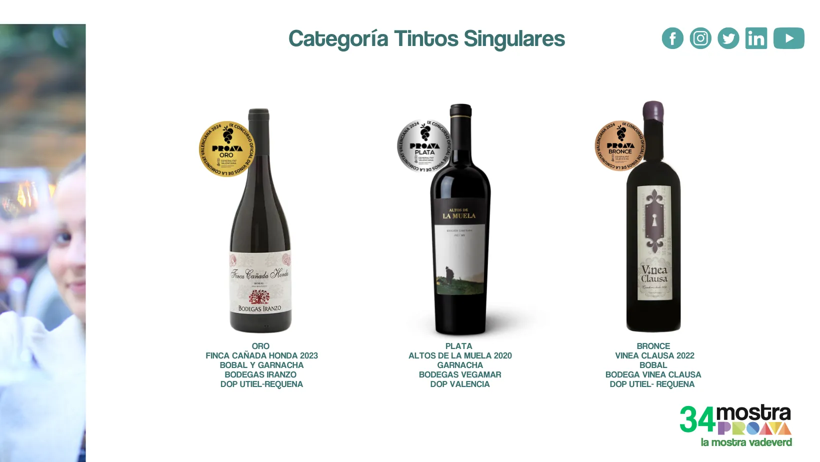 Weinflaschen der Weine, die in der Kategorie besondere Rotweine gewonnen haben in der Comunidad Valencia