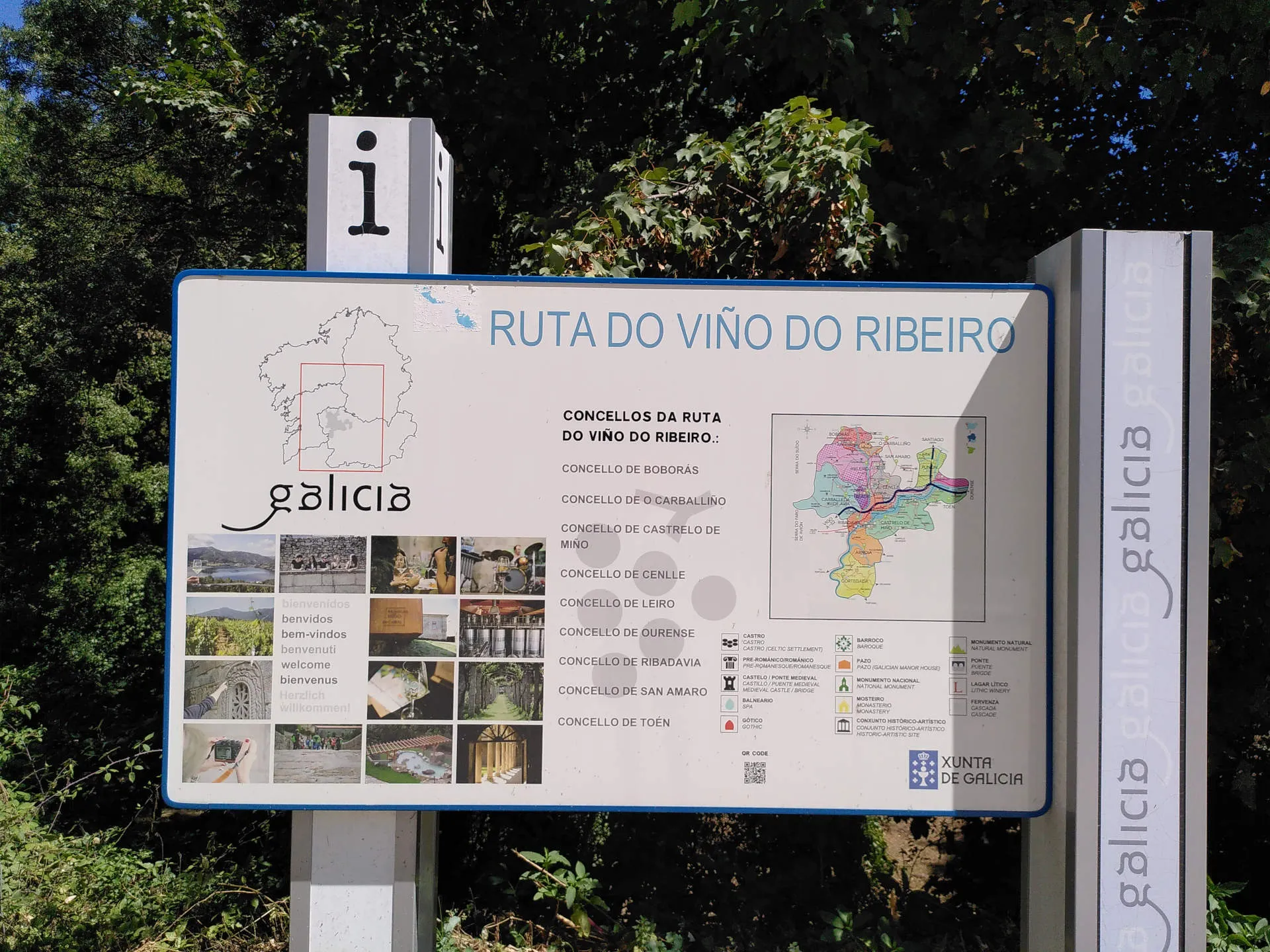 Schild der Ribeiro-Weinroute