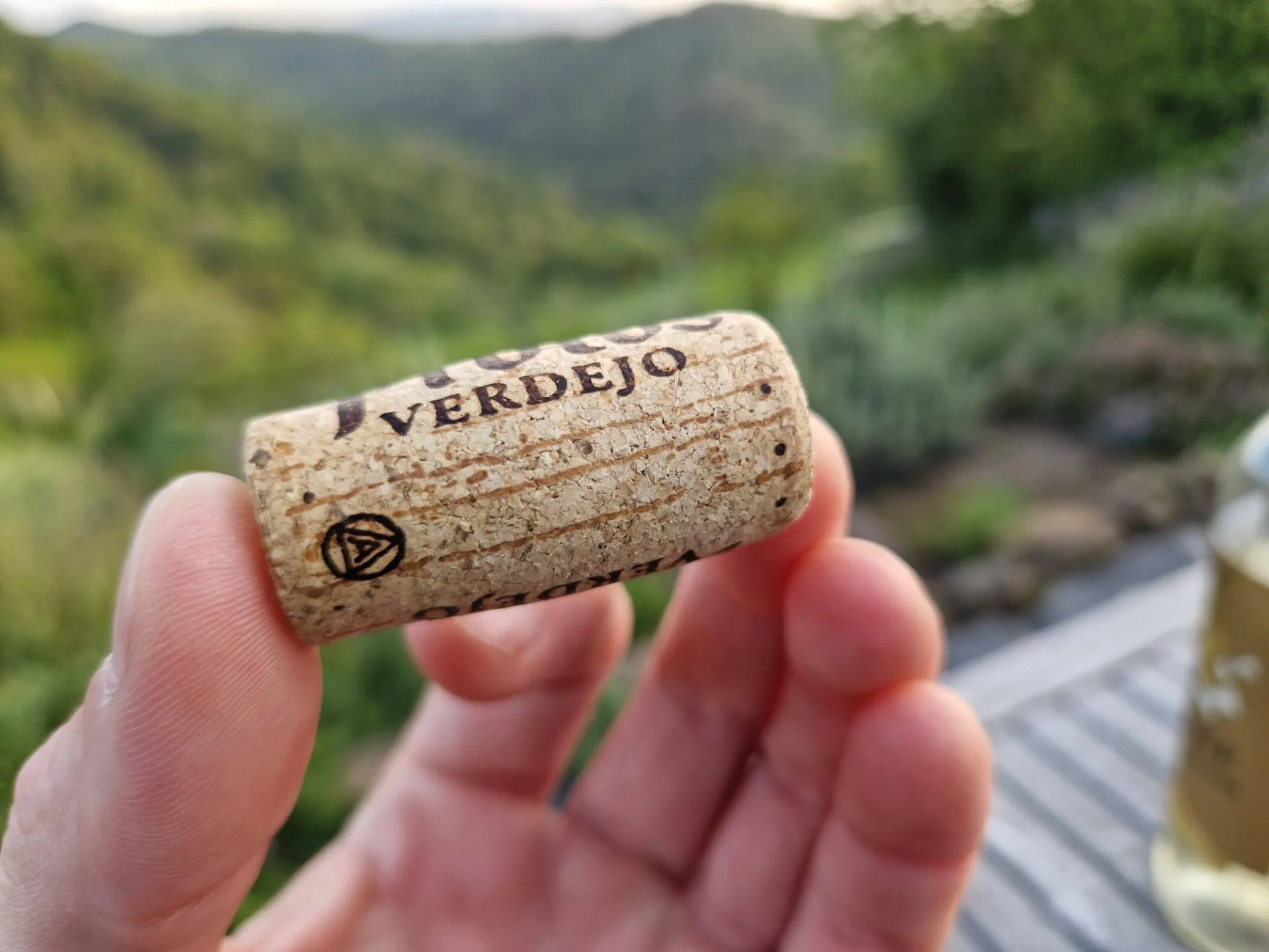 ein Korken eines spanischen Verdejo-Weins