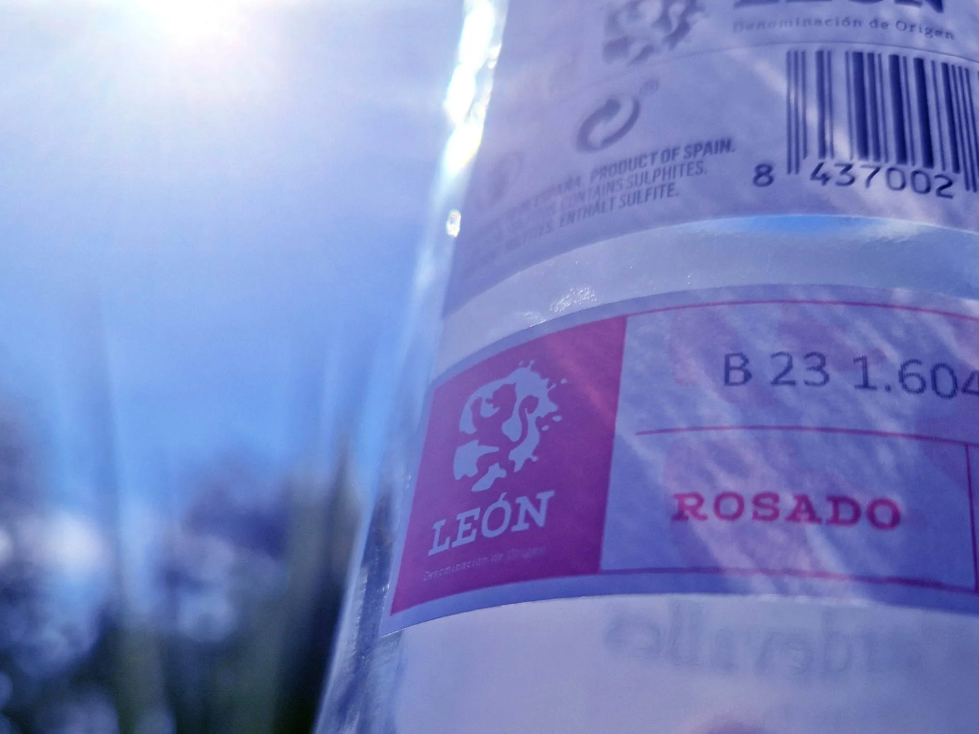 Weinflasche Rückenetikett