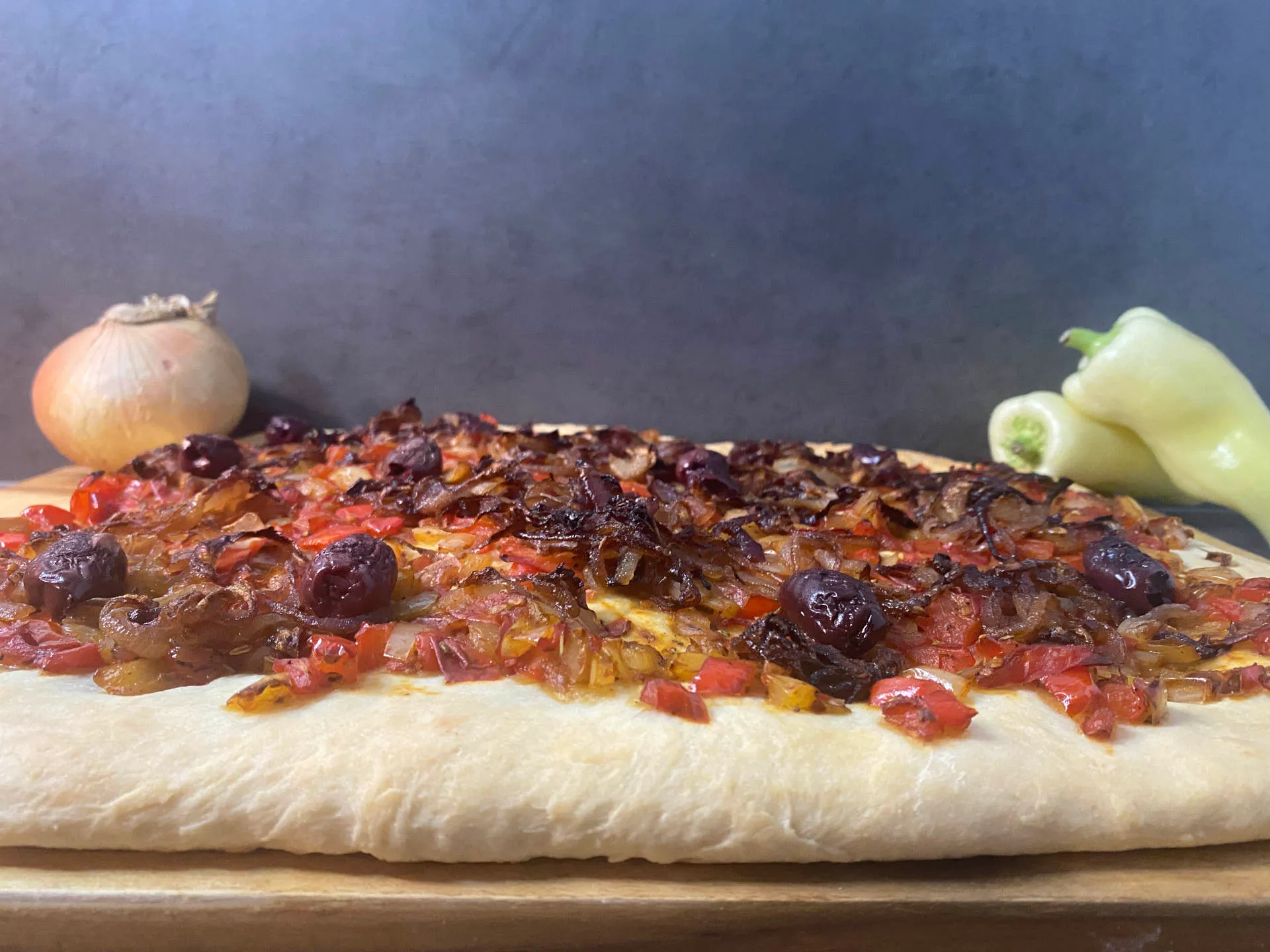 vegane spanische Pizza