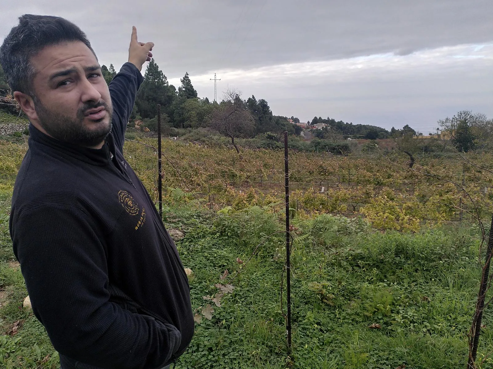 Borja Pérez im Weinberg.