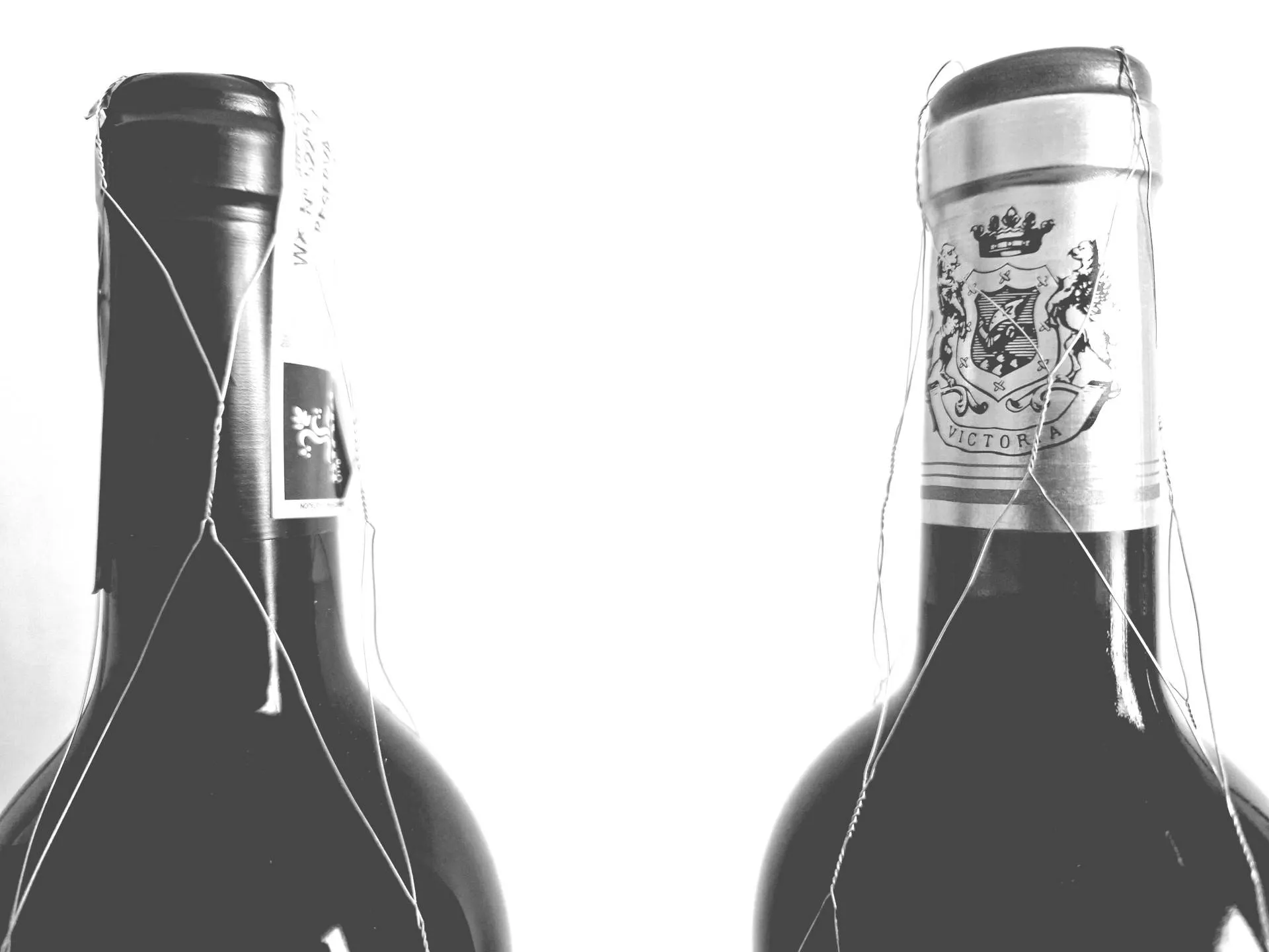 Zwei Rioja Reserva mit Goldnetz.