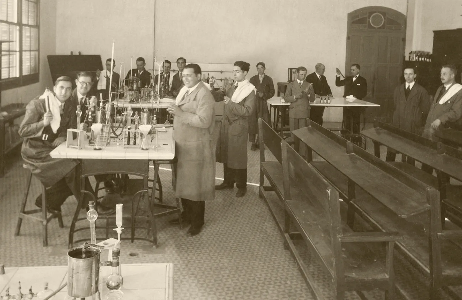 historisches Foto von Önologen im Rioja